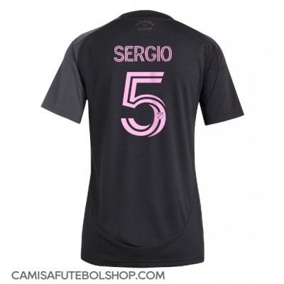 Camisa de time de futebol Inter Miami Sergio Busquets #5 Replicas 2º Equipamento Feminina 2025-26 Manga Curta Camisa de time de futebol Inter Miami Sergio Busquets #5 Replicas 2º Equipamento Feminina 2025-26 Manga Curta